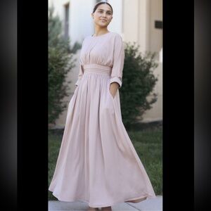 Elegant Blush Maxi Dress
